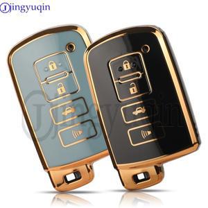 Jingyuqin 패션 TPU 자동차 키 케이스 커버 도요타 코롤라 캠리 RAV4 하이랜더 아우리스 CHR 아발론 랜드