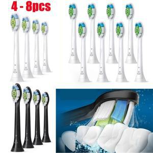 HX6064 Sonicare W2 칫솔 헤드 교체 브러시 용 4-8개 흰색 표준 소닉 전동