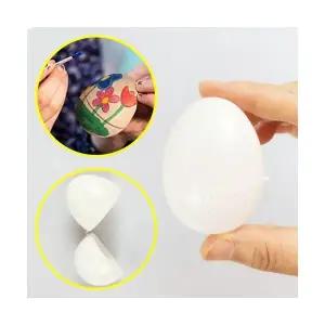 흰색 달걀 캡슐 플라스틱 계란 모양 가챠 뽑기 케이스 에그 볼 부활절 꾸미기 경품 이벤트