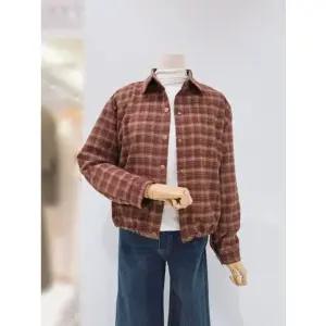 [갤러리아] [SOUP] 밑단 스트링  체크 셔츠  SBALS84