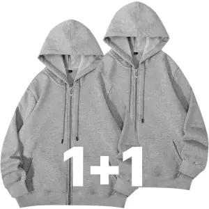 Ann Line 오버핏 빅사이즈 남녀공용 후드집업