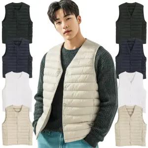 WS583 UV넥변형 경량 패딩조끼 남자 남성 여성