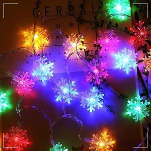 NEW 40구 눈꽃 가랜드 전구(컬러) (6M) 건전지타입 전구 조명 O5W97E961H