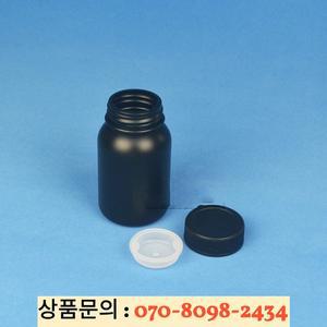 30 개/몫 100ml 검정 HDPE 병 플라스틱 scew 캡과 내부 ZKH47이있는 알약