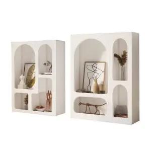 아치형 장식장 수납장 선반 기념품 전시대 거실 콘솔(4)