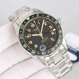 Longines 파이오니어 Pioneer [세금포함] [정품] 시리즈 Zulu 시간 42mm 그린 자동 Mechanical Men 시계 명