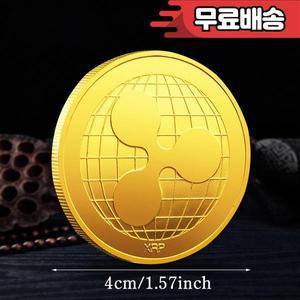 비트코인 BTC 셰이블 DOGE XRP 기념 주화 물리적 금속 암호화폐  (플라스틱 케이스 포함)