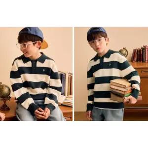 [롯데백화점]폴햄키즈 스트라이프 카라 니트_PKF4ER3030