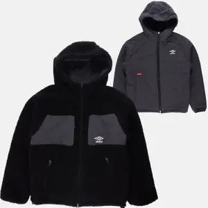 엄브로 온앤오프 리버시블 플리스 후디 자켓 UP421CFJO1 BLK