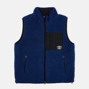 엄브로 온앤오프 리버서블 우븐 플리스 조끼 블루 UP423CWVO1