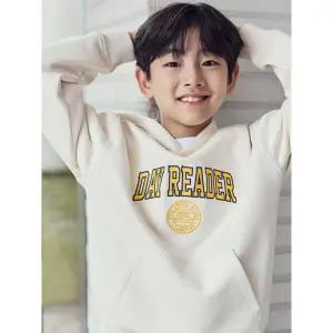 [롯데백화점]탑텐키즈 MKD4TH1201 23 F/W 남아) 플리스 레터링 후드티