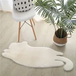 부드러운 앙고라 고양이 미니러그 거실 매트 러그