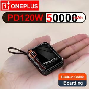 OnePlus PD120w 보조베터리 50000mah 유형 C 라이트닝 케이블 분리형 양방향 고속 충전기 Iphone Samsung