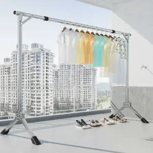 일자 빨래건조대 간단접이식 침실 행거 베란다 랙 접이식