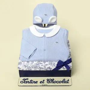 [롯데백화점]타티네쇼콜라 미뇽우주복+귀달이모세트(임신출산50일백일선물세트)TNOWQX102B-116