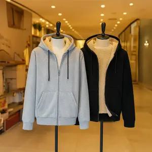 양털후드집업 오버핏 남녀공용 루즈핏 겨울 기모안감 후드티 맨투맨