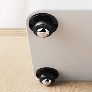 접착식 무볼트 이동식 바퀴 가구 회전 베어링 의자 교체 구니 수납함 스켓 미니 레일