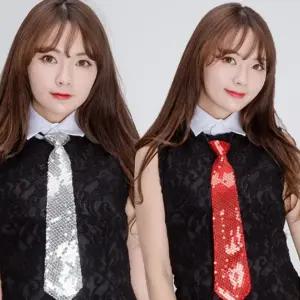 반짝이 넥타이 학예회 장기자랑 시선집중 무대용 글 소품