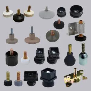 회전조절발 책상다리 발 원형발통캡 사각발통캡 높이조절 PVC 고무 가구다리 볼트발 사각 파이프캡 회전볼트