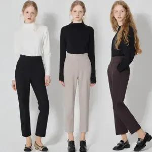 3SET [GS단독] [르오트] 라인을 잡아주는 윈터 기모 세미 배기 팬츠 3종세트