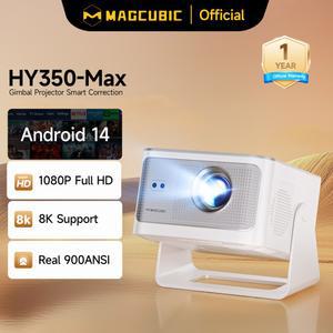 MAGCU 900ANSI 자동 14 8K 휴대용 야외 네이티브 초점 HY350MAX BT5 와이파이6 안드 영화 1080P