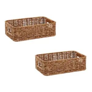 자주 라탄 바구니 데일리 수납 바스켓 소품 정리 2P