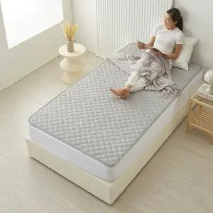 더안 탄소매트 IOT 원격제어 스마트폰 온도조절 시어서커 전기매트 그레이