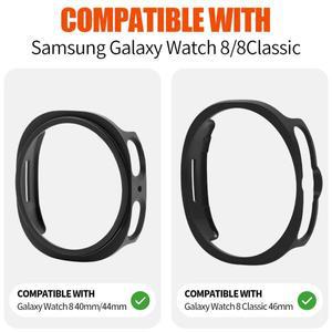 삼성 갤럭시 워치8 44/40mm 케이스 PC 하프 팩 무광 홀로우 아웃 워치 커버 갤럭시 워치 8 클래식 액세서리