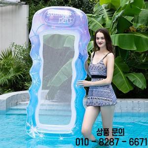 Rooxin 풍선 부동 침대 수영장 매트리스 풀 수레 뗏목 라운지 물 해먹 성인 반지 튜브