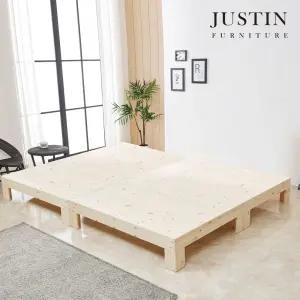 [저스틴퍼니처][이벤트]소나무 원목 평상형 침대 SS Q