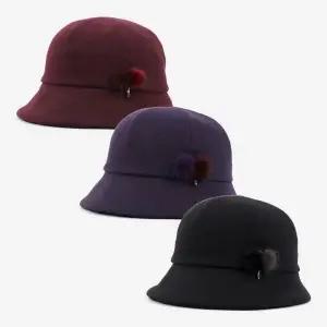 Comfortable 닥스 모자 밍크 장식 소프트 벙거지 DK27WBI006 버킷햇