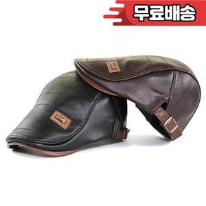 레트로 영국 스타일 남성용 인조 가죽 베레모 플랫 캡 겨울 따뜻한 가능한 비니 뉴스보이 페인터