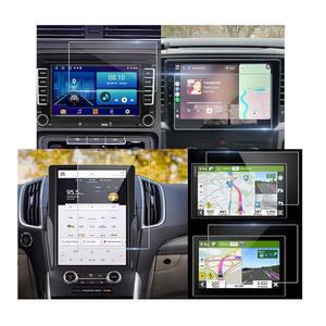 오토 더블 딘 카 스테레오용 136x72mm 스크린 프로텍터 / 카 라디오 / 카플레이 라디오, 안드로이드 오토 헤드 유닛용 9H 스크래치 방지 HD 직사각형 범용 강화 유리 필름 / 카용 GPS 내비게이터