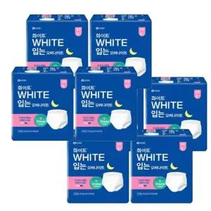 화이트 입는 오버나이트 중형 팬티형 데일리 생리대 8개입 8팩
