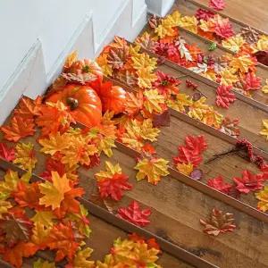 단풍 조화 잎 모형 인조 나뭇잎 낙엽 50pcs 대용량 낙엽 단풍잎 가을소품