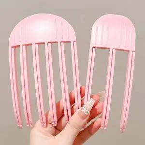 [콩심팥심]셀프살롱 볼륨 스타일링핀 정수리 뿌리 여성 2종세트 앞머리볼륨핀