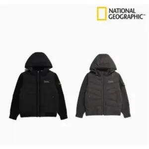 [정품] 내셔널지오그래픽 패딩 야상 가을 겨울 클러스터 니트 하이브리드 하이넥 집업 N224MKT340