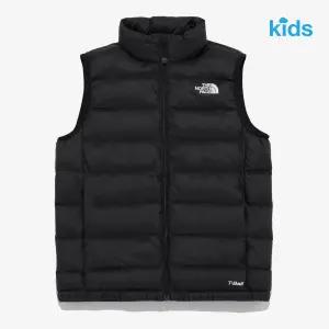 [백화점출고] 노스페이스키즈 키즈 경량 패딩조끼 윈드브레이커 티볼 베스트 째트블랙