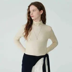 [롯데백화점]온앤온 [예약/아이보리 11/12 출고] 소프트 터틀넥 티셔츠 NEW5XE825