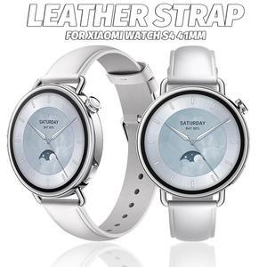 샤오미 워치 S4 41mm용 소프트 가죽 스트랩, 스포츠 루프 교체 액세서리 밴드, 41MM 메탈 버클