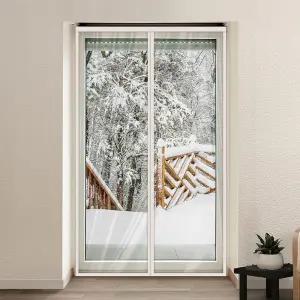 방문 현관문 방풍비닐 100x210 자석식 바람막이 중 천막 방한 두꺼운 비닐 커튼 투명 대형 커텐