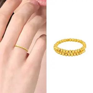 [골드퀸즈] 24K 순금 컷팅 금볼 텐션 반지