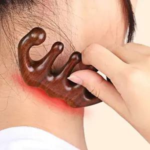 [셀러에이드]나무 괄사 바디 지압봉 두피 도구 건강