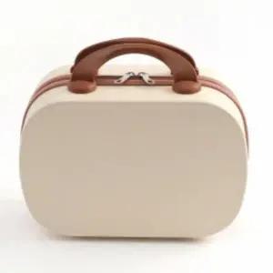 [콩심팥심]베이지 캐리어 보조가방 소형 핸드백 여행용 가벼운