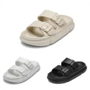 더블버클 끈조절 남녀공용 편한 데일리 커플 슬리퍼