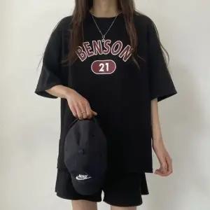 여성 반팔 반바지 셋업 데일리 산책룩 오버핏