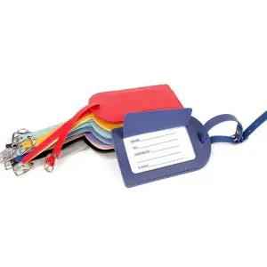 [콩심팥심]여행용 가죽 네임택 골프 캐리어 분실 방지 지퍼형 태그 가로형