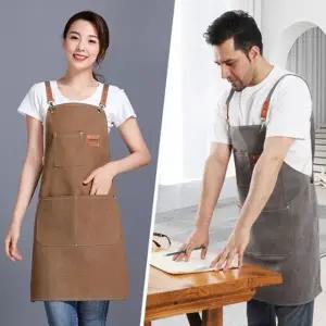 빈티지 바리스타 앞치마 1+1 까페 캔버스 방수 앞치마