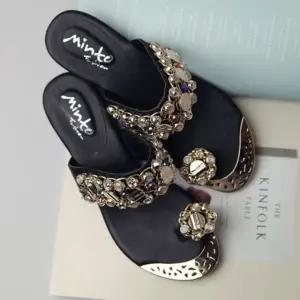 엄지쪼리 웨지굽 슬리퍼 중년신발 포인트 여름신발