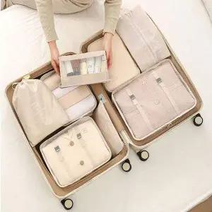 [콩심팥심]여행용 소품 정리 파우치 7종 캐리어 캠핑 수납 가방